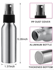 O pulverizador fino de alumínio da névoa engarrafa a garrafa de perfume reusável do curso do metal