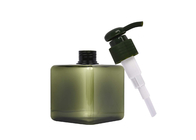 Tempo longo resistente ao calor da garrafa verde quadrada do cosmético PETG