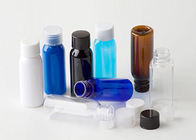 Pet garrafas cosméticas plásticas materiais, recipientes plásticos pequenos da garrafa 50ml