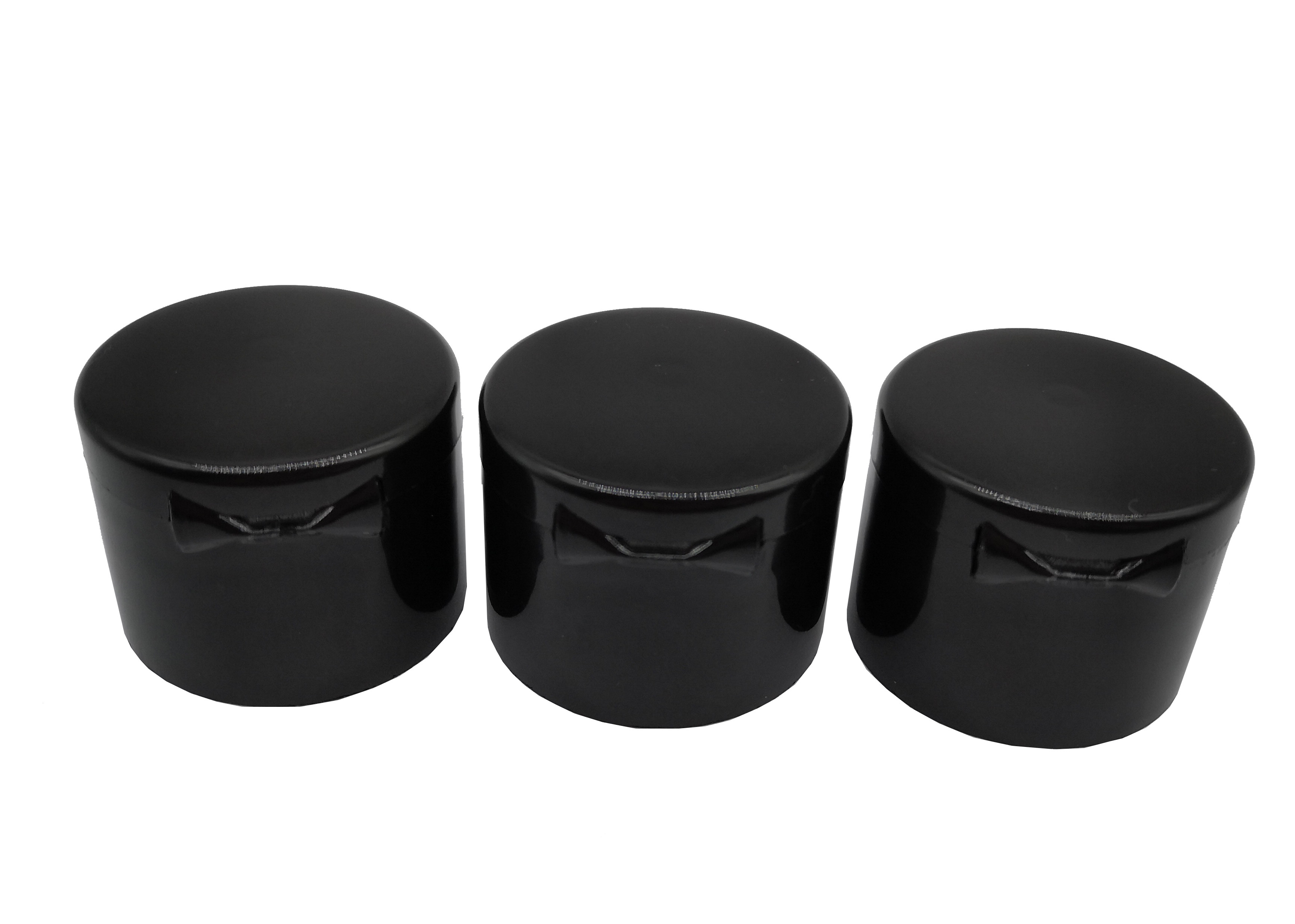 Tampões de garrafa cosméticos pretos 20 milímetros 24 tampões distribuidores superiores da aleta do milímetro