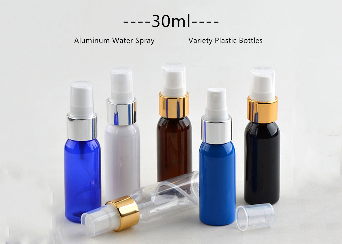 As várias cores PET a garrafa do pulverizador, 30ml esvaziam a forma redonda da garrafa do pulverizador do atomizador