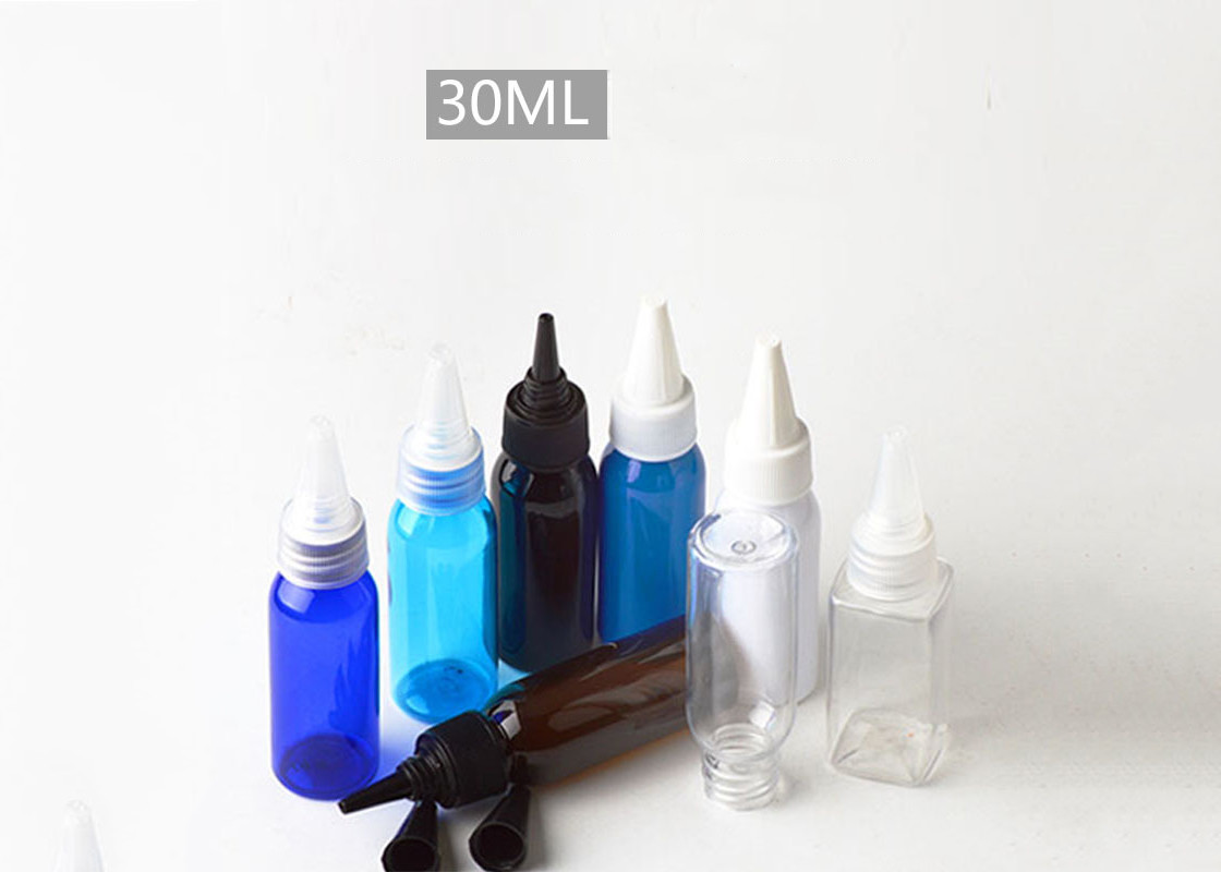 O ANIMAL DE ESTIMAÇÃO plástico vazio durável engarrafa a embalagem cosmética com tampa da boca da agulha