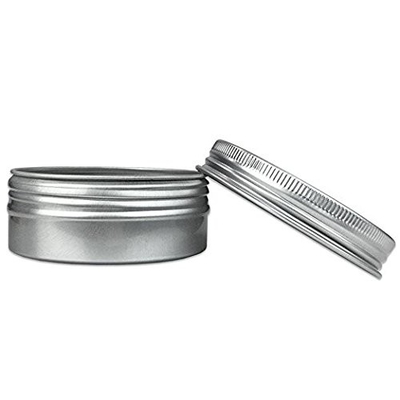 Frasco de alumínio vazio personalizado com tampa 20g 30g 50g 60g 80g 100g 150g 200g do parafuso