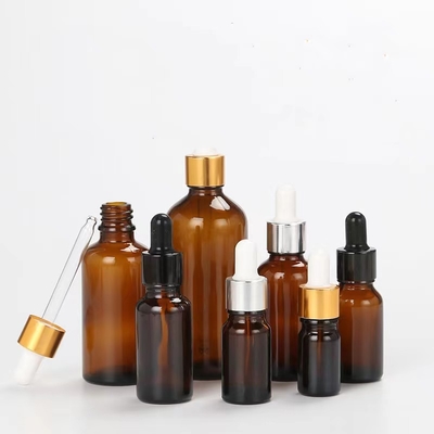 Garrafas de óleo essencial de vidro com etiqueta impressa / autocolante / em relevo 20g / 30g / 50g peso