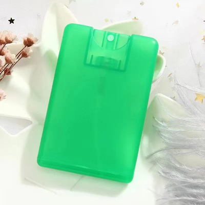 Tamanho de cartão de crédito Embalagem cosmética Botella de perfume de plástico com logotipo personalizado Pulverizador de bomba