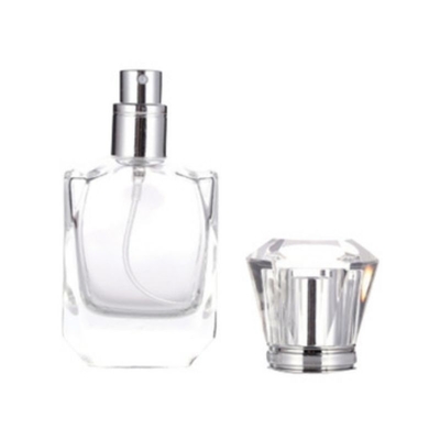 Botão de spray de vidro de perfume Modelo de cor personalizável com embalagem e serigrafia
