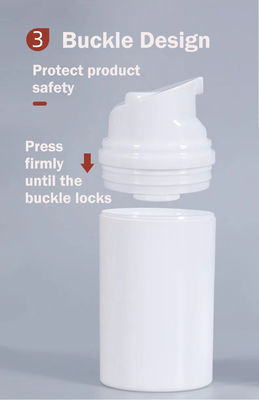 50ml Frasco de Loção a Vácuo Sem Ar Personalização Impressão Colorida Design Cosmético para Cuidados com a Pele