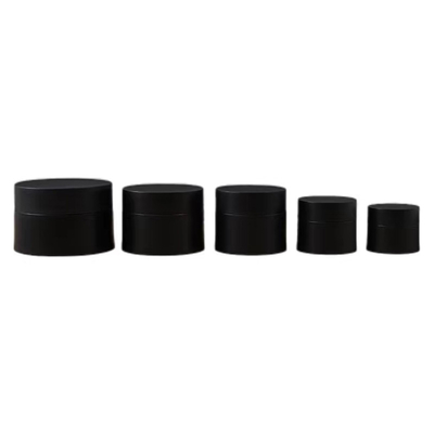 30 ml 50 ml 100 ml Ambar Preto Pp Vidro de Creme Cosmético de Plástico Com Cobertura Branca Preta