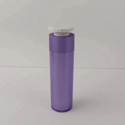 Garrafa de plástico de plástico roxo com bomba de pressão branca