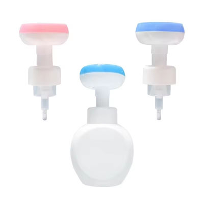Frasco de desinfetante para as mãos espumante de 42 mm com carimbo de flor, dispensador de sabão, bomba de sabão em flor, adequada para crianças