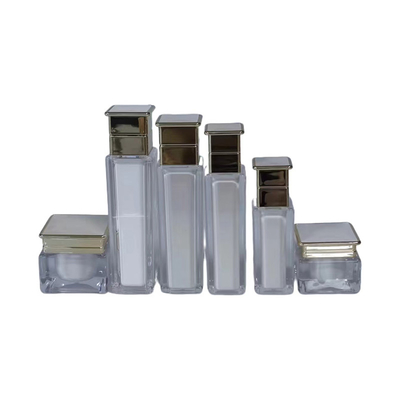Conjunto de frasco de loção de plástico vazio de 50 ml de creme de creme acrílico