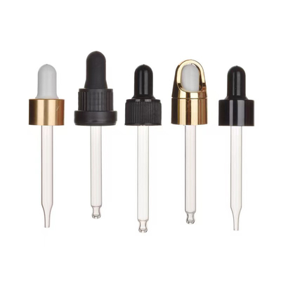Fecho personalizado 18 mm 20 mm 24 mm gotas de vidro para garrafa de óleo essencial