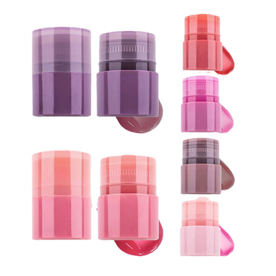 Customizado 15g Rotate Lip Gloss Stick Lip Mask Lip Balm Bottle Plastic Blush Stick Solid Balm Deodorant Tube Makeup Container