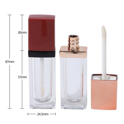 Tubo de batom de boca de 3G com fecho de parafuso de vedação de borracha Tubo plástico de bálsamo labial para recipiente cosmético