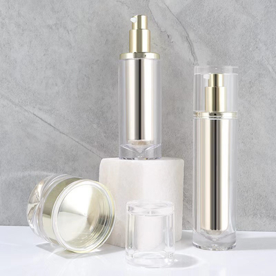 Conjunto de garrafa de creme para cosméticos de 100 ml de bomba acrílica sem ar