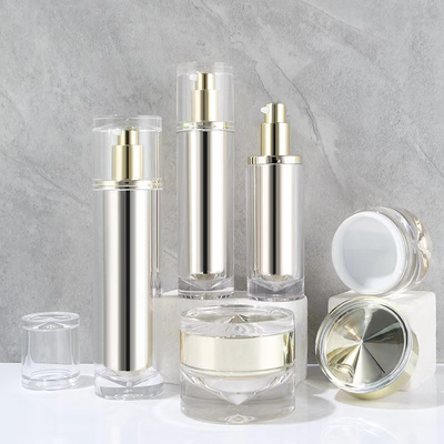 Conjunto de garrafa de creme para cosméticos de 100 ml de bomba acrílica sem ar