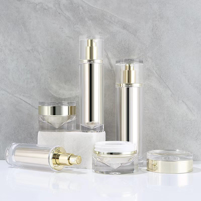 Conjunto de garrafa de creme para cosméticos de 100 ml de bomba acrílica sem ar