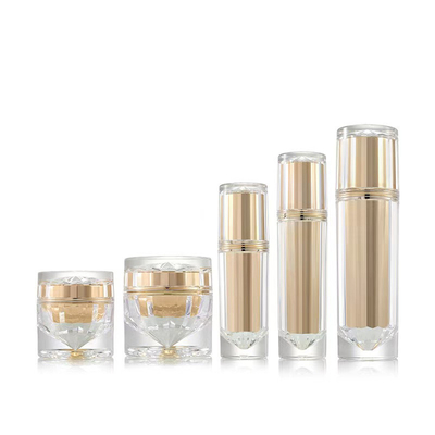 Frasco de creme acrílico em forma de diamante garrafa de plástico tampa de parafuso garrafa de creme para os olhos