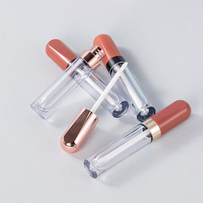 DIY 4g Tubo de batom de boca redonda vazia com fecho de parafuso de vedação de borracha Tubo de bálsamo labial de plástico para embalagem de recipientes cosméticos
