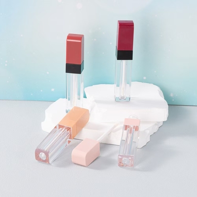 Material metálico Tipo 3G Tubo de batom de boca embebedado vazio com fecho de parafuso de vedação de borracha Tubo de bálsamo labial de plástico para recipiente cosmético