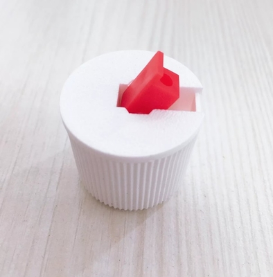 28 415 Red PP Screw Ribbed Plastic Turret Dispensing Caps Twist Top Cap Turret Cap