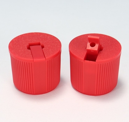 28 415 Red PP Screw Ribbed Plastic Turret Dispensing Caps Twist Top Cap Turret Cap