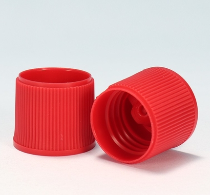 28 415 Red PP Screw Ribbed Plastic Turret Dispensing Caps Twist Top Cap Turret Cap