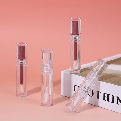 Comércio a retalho Custom 3.5G tubo de batom vazio com fecho de parafuso de vedação de borracha tubo de plástico de bálsamo labial para embalagem de recipientes cosméticos