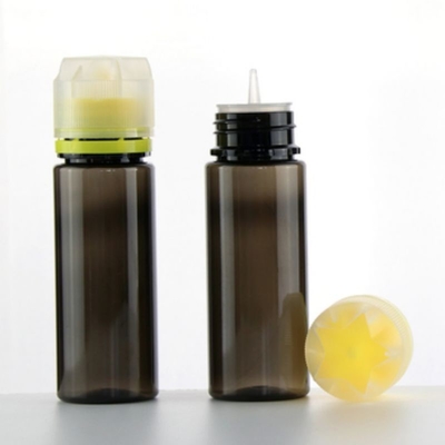 50 ml de óleo de fumaça líquido garrafas de plástico compridas para suco de óleo com embalagem à prova de crianças Loção de acabamento acabamento mate