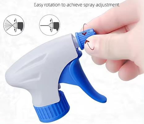 Sprayer de disparo de névoa de plástico de 28 mm com clip e bocal ajustável para aplicações versáteis