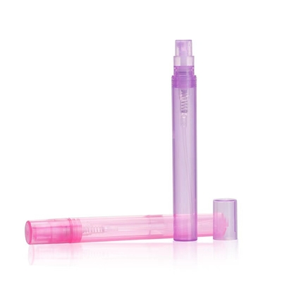 10 ml de frasco de amostra de vidro de perfume de mini spray transparente com bomba de spray de plástico à prova de vazamento Sim