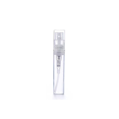 10 ml de frasco de amostra de vidro de perfume de mini spray transparente com bomba de spray de plástico à prova de vazamento Sim