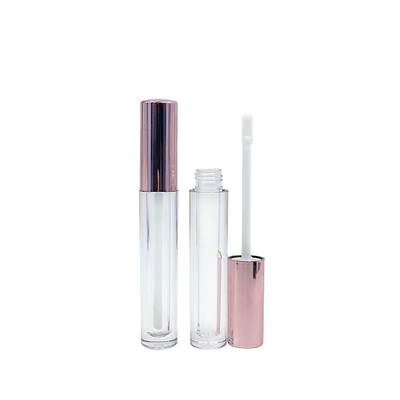 Fecho de parafuso de vedação de borracha tubo de bálsamo labial de plástico para embalagem de recipiente cosmético personalizado 4g boca redonda vazia tubo de batom com