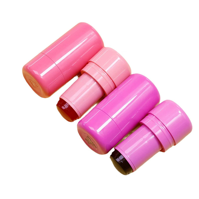 Tubo de bálsamo labial de plástico com tampa de parafuso fácil de transportar e selar para embalagens de recipientes cosméticos