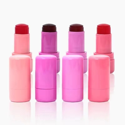 Tubo de bálsamo labial de plástico com tampa de parafuso fácil de transportar e selar para embalagens de recipientes cosméticos
