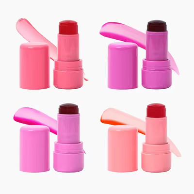 Tubo de bálsamo labial de plástico com tampa de parafuso fácil de transportar e selar para embalagens de recipientes cosméticos
