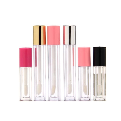 5 ml de capacidade recipiente de brilho labial com fecho de plástico para o tubo do bálsamo labial e tubo de batom para a boca com bico.
