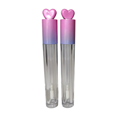 Tubos de brilho labial com vareta redonda Logotipo personalizado Tubos de brilho labial Embalagem Vazia 6ml clara