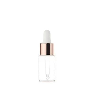 Garrafa de óleo essencial de vidro transparente de 5 ml 10 ml 15 ml 20 ml 30 ml 50 ml 100 ml vazia