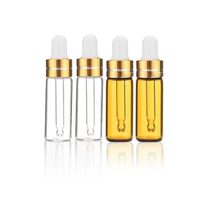 Garrafa de Óleo Essencial 5ml 10ml 15ml 20ml 30ml 50ml 100ml com cor dourada transparente