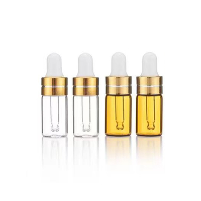 Garrafa de Óleo Essencial 5ml 10ml 15ml 20ml 30ml 50ml 100ml com cor dourada transparente