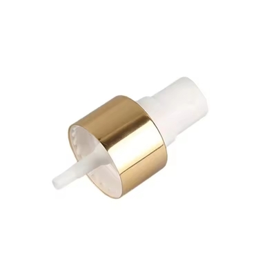 Pulverizador de spray de névoa fina anodizado de alumínio metálico dourado de luxo de 18mm 20mm com tampa parcial ou total