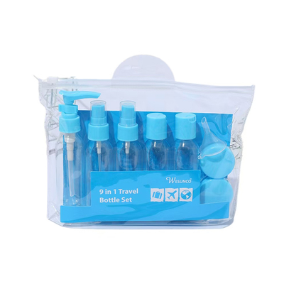 Conjunto de garrafa de viagem de 50 ml Conjunto de garrafa de viagem à prova de vazamento Conjunto de loção de shampoo líquido Conjunto de avião