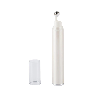 Recipiente de creme para os olhos de 5ml 10ml 15ml, aplicador plano, frasco airless para creme para os olhos