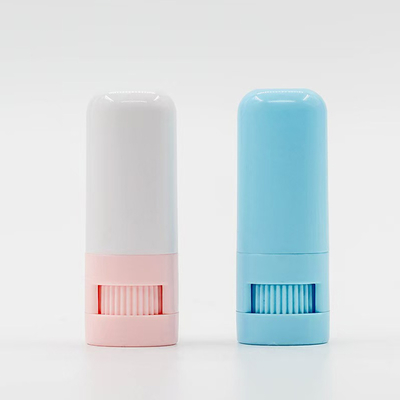 Frasco de bastão de blush vazio de 10g personalizado, bastão de bálsamo desodorante, embalagem cosmética de plástico com rotação superior, reutilizável
