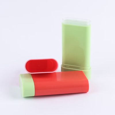 Embalagem de frasco de batom desodorante plástico vazio de 20G personalizado, rotação inferior para creme desodorante, impressão UV personalizada