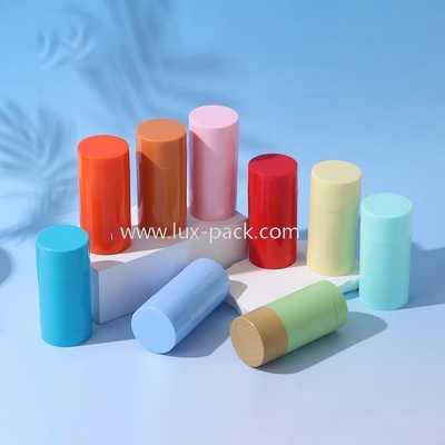 Bastão de desodorante Blush em bastão Frasco de batom Frasco de bálsamo labial Recipiente de embalagem cosmética de plástico com enchimento inferior Reutilizável