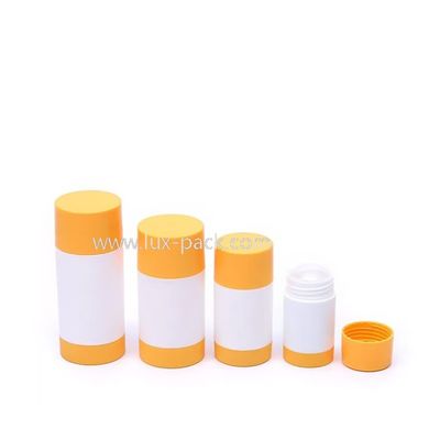 Recipiente de bálsamo desodorante em bastão reutilizável e conveniente com tampa de rosca e embalagem transparente