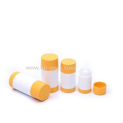 Recipiente de bálsamo desodorante em bastão reutilizável e conveniente com tampa de rosca e embalagem transparente