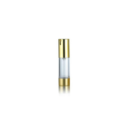 Frasco com bomba airless de plástico de 15ml, 30ml e 50ml para cosméticos, logotipo personalizado aceito